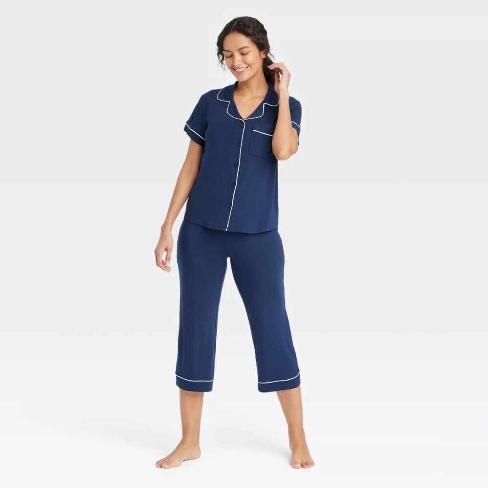 Target Stars Above Navy Two Piece Pajama Set Size Small
